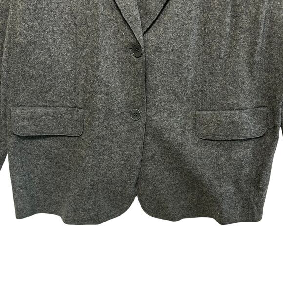 Talbots Boiled Wool Blazer Jacket NWT Women's Sz 24W Gray Timeless Quiet Luxury - Picture 4 of 5